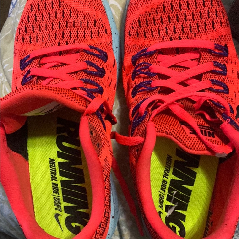 Nike Neon Orange Athletic Sneakers